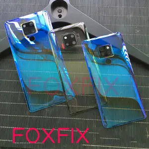 Bilashmart Clear Back Cover Huawei Mate 20X 20 Pro Battery Door Panel Rear Housing Case With Camera Lens Replacement+Adhesive Sticker