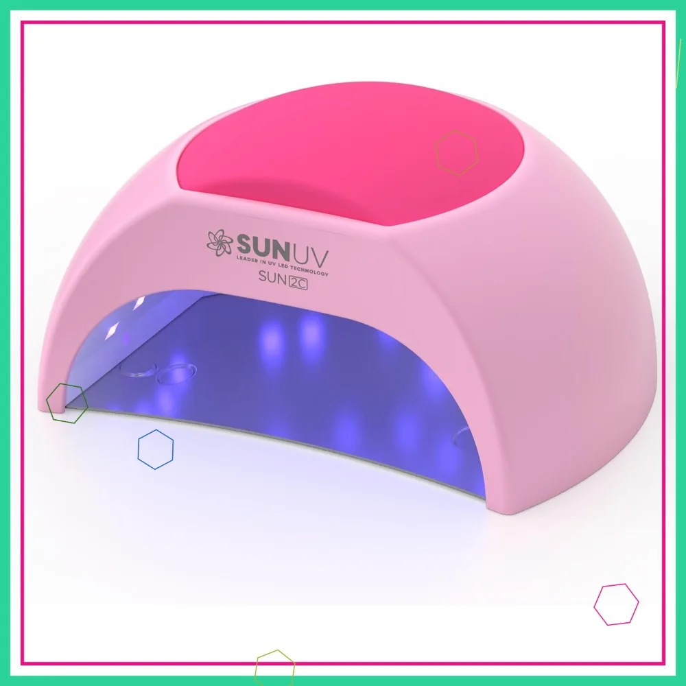 

УФ-светодиодная лампа для ногтей с 4 режимами таймера, 33 светодиодами для гель-лака, автоматическим датчиком и съемным основанием, розового цвета