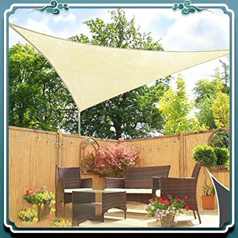 

Reliable Triangle Sun Shade Sail Sunshade Tent Garden Patio Swimming Pool Sunscreen Uv Tent