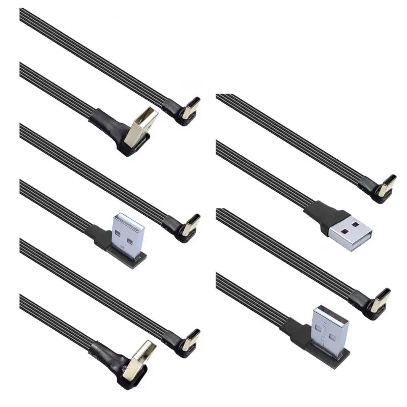L4MD USB C Kabel Typ C Ladung schnelles rechter USB auf USB C -Kabelunterstützung 480 Mbit / s Daten und 10W – Detail 1
