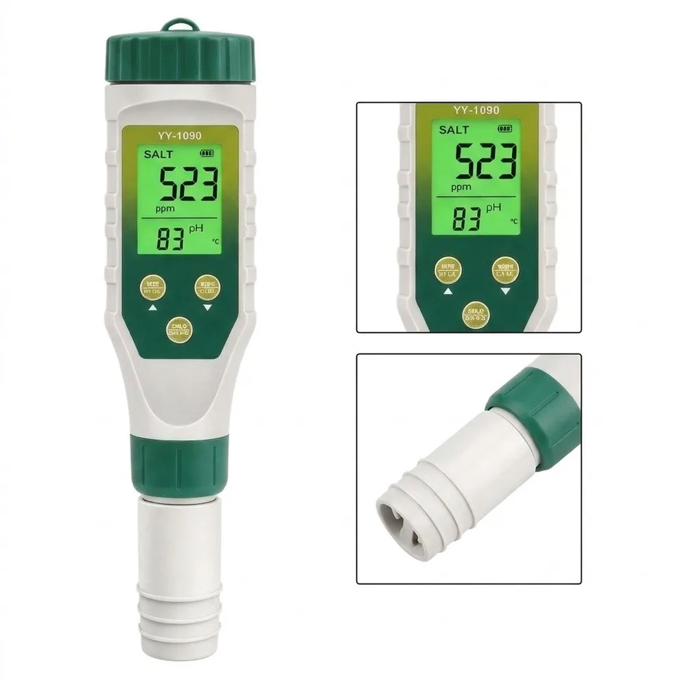 5-in-1 Water Analysis Tool for Aquariums and Recreational Water Systems Measures pH Salinity Temperature and ORP