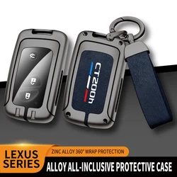 New Auto TPU Zinc Alloy Key Case Bag For Lexus CT200h Logo Car Key Chain Car Metal Key Shell Car Interior Decoration Accessories