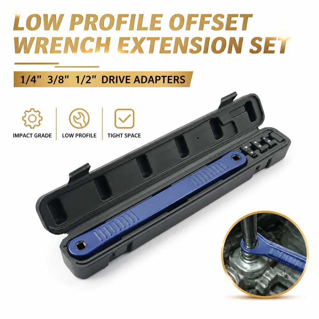 Low Profile Offset Wrench Extension Set, Impact Grade 1/4