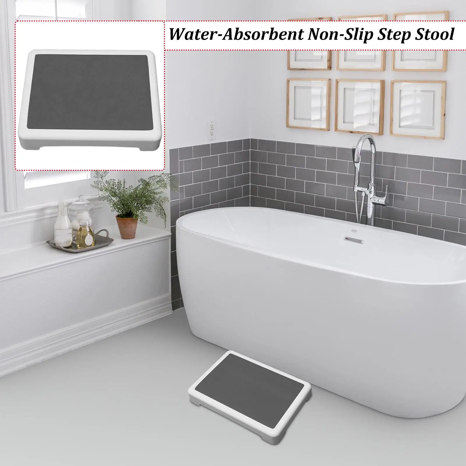 Toilet Stool Non-Slip Toilet Potty Training Stool For Kid Water-Absorbent Stable Support Footstool For Rental Apartment Kitchen