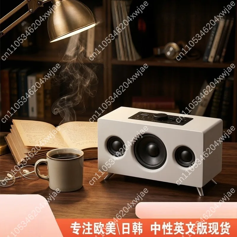 DIY Wooden Bluetooth Speaker 2.1 Channel Stereo Soundbar FM Radio USB TF Card Bass Subwoofer
