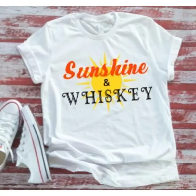 Sunshine Whiskey White T Shirt