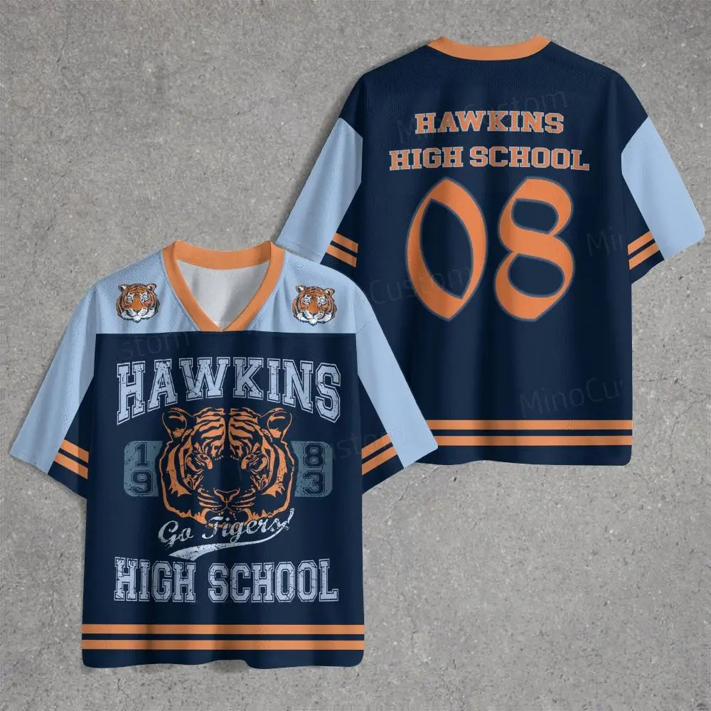 USA College Style 08 Digital Printed Men Sports Jersey Women Oversized Summer Style Quick Drying Loose Street Casual T-shirt