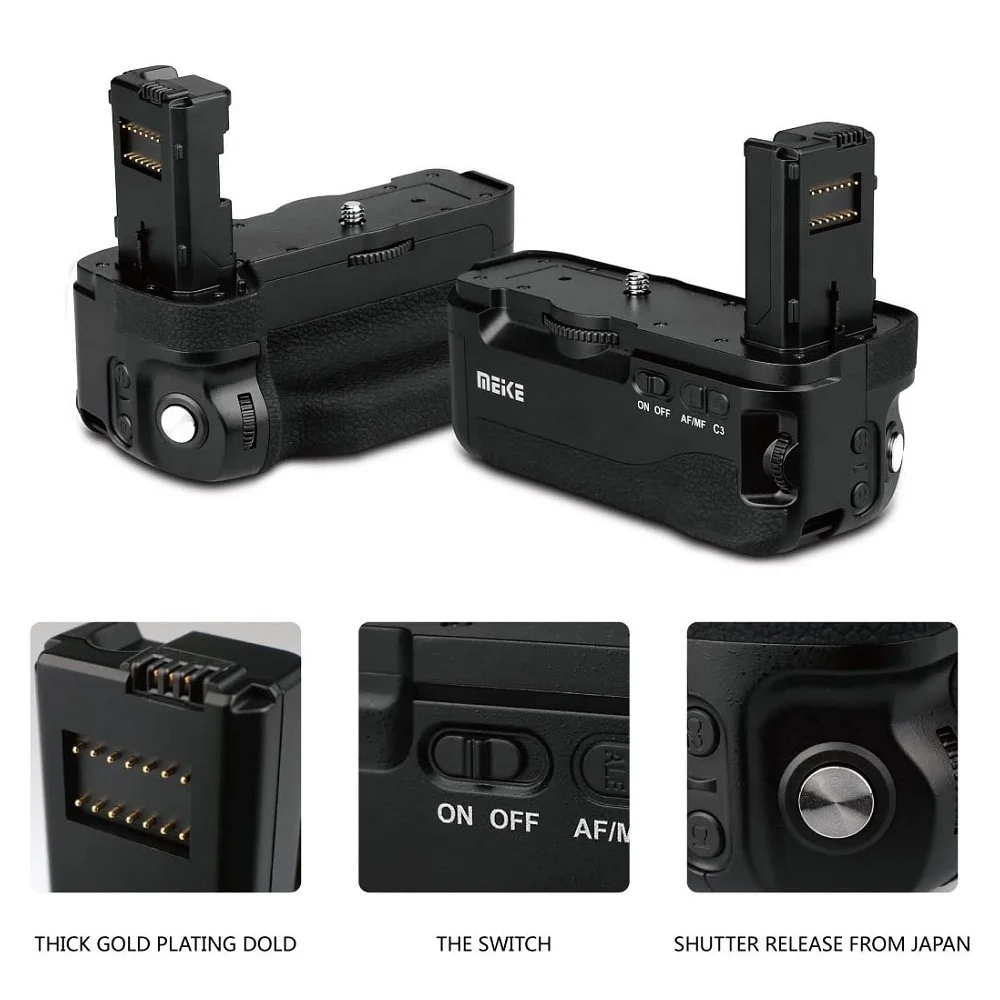Meike MK-A7II Pro Professional  Vertical Battery Grip with 2.4 G Wireless Remote Control for Sony A7II A7MII A7RII A7SII Camera
