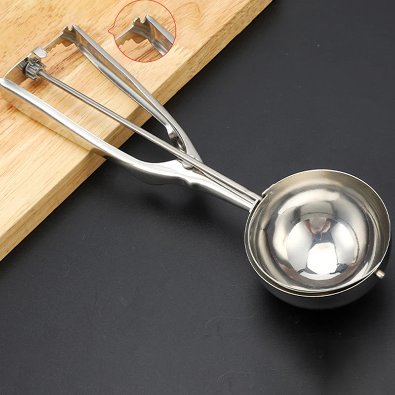 Stainless Steel Mechanical Ice Cream Scoop | Melon Baller, Cookie Portioner