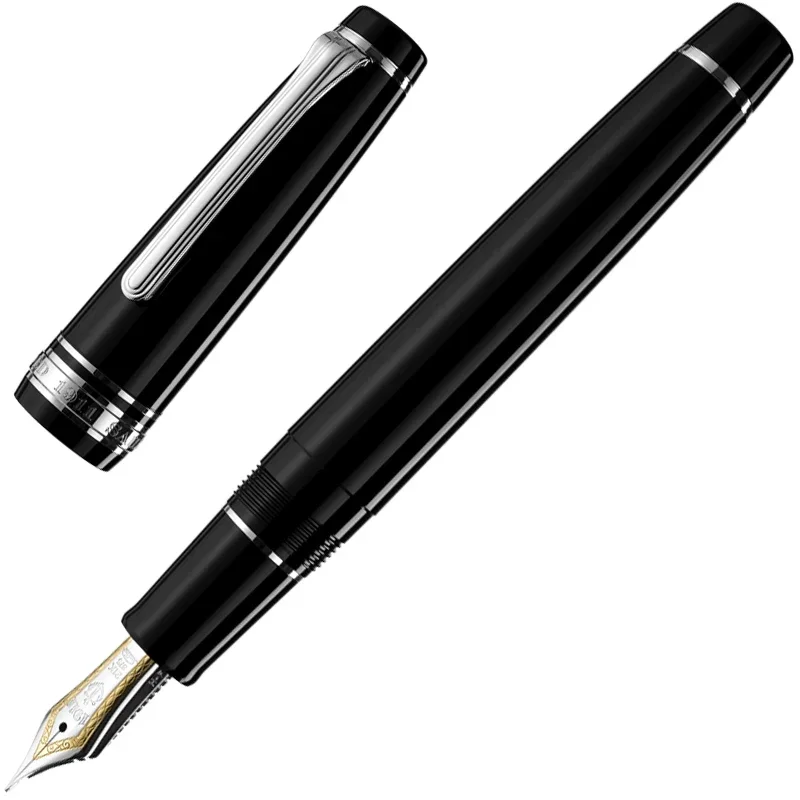 قلم حبر ذهبي بحار ياباني 21 قيراط - PG غطاء علوي مسطح كبير 2036 2021 نموذج قلم ذهبي ممتاز مثالي للهدايا #4