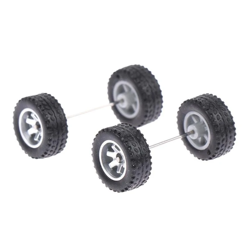 23GD Four 1/64 Rubber Tire Axles Rods For Diecast Model Customization