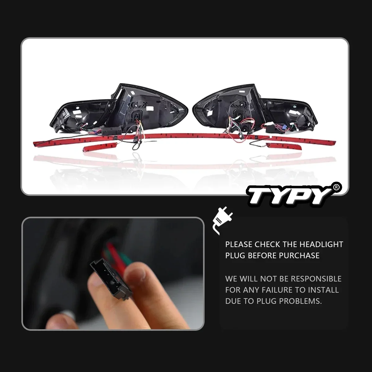 

TYPY Car Lights For BMW 5 Series F10 Taillights 2011-2017 Through Rear Lamp Dynamic Information Turn Signals Auto Accessories
