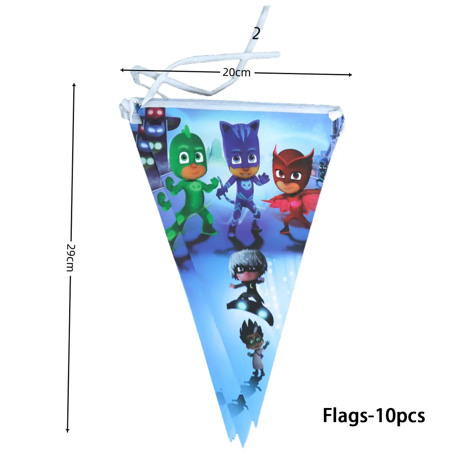 PJ Masks Birthday Party Decoration Banner PJ Mask Pennant Pulling Hanging Garland Flag Party Decor Kids Favor Party Supplies ﻿