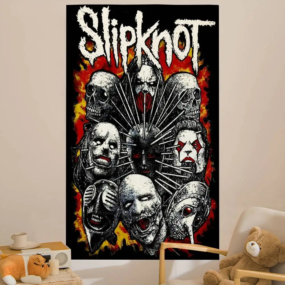 Heavy Metal Band Rap-Metal Music S-Slipknot Colorful Tapestry Wall Hanging Cheap Hippie Wall Hanging Bohemian Wall Tapestries