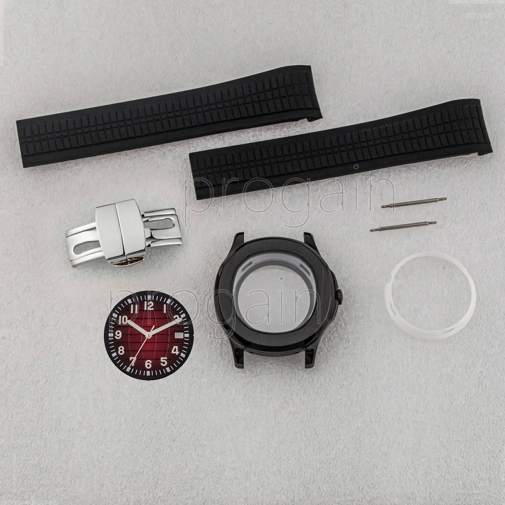 Aquanaut-自動巻き時計,ラバーストラップ,ダイヤルポインター,スチールケース,交換部品,42mm