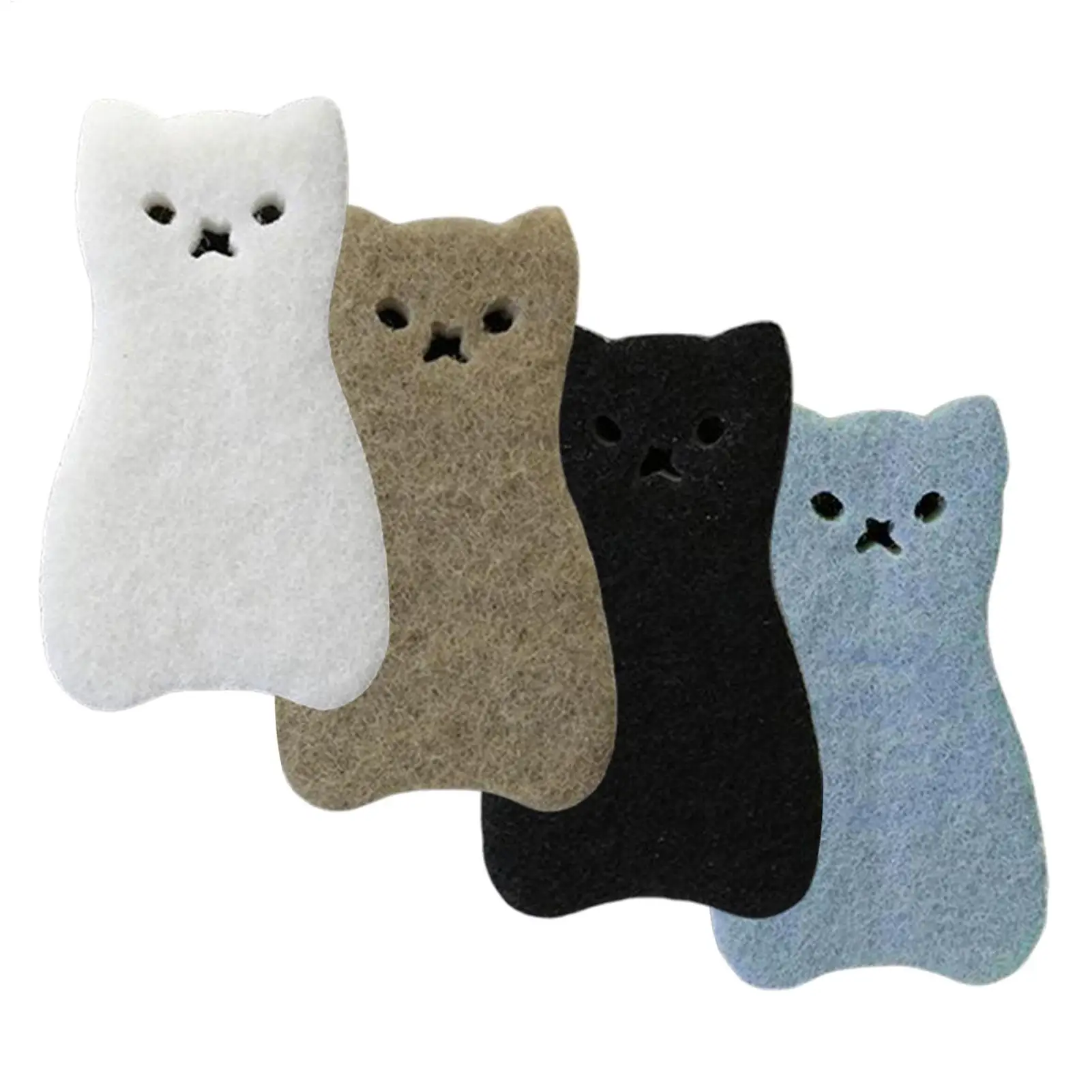 

Губка для мытья посуды в форме милой кошки, кухонная губка в форме кошки, губка для раковины, двусторонняя губка для мытья посуды для кухни