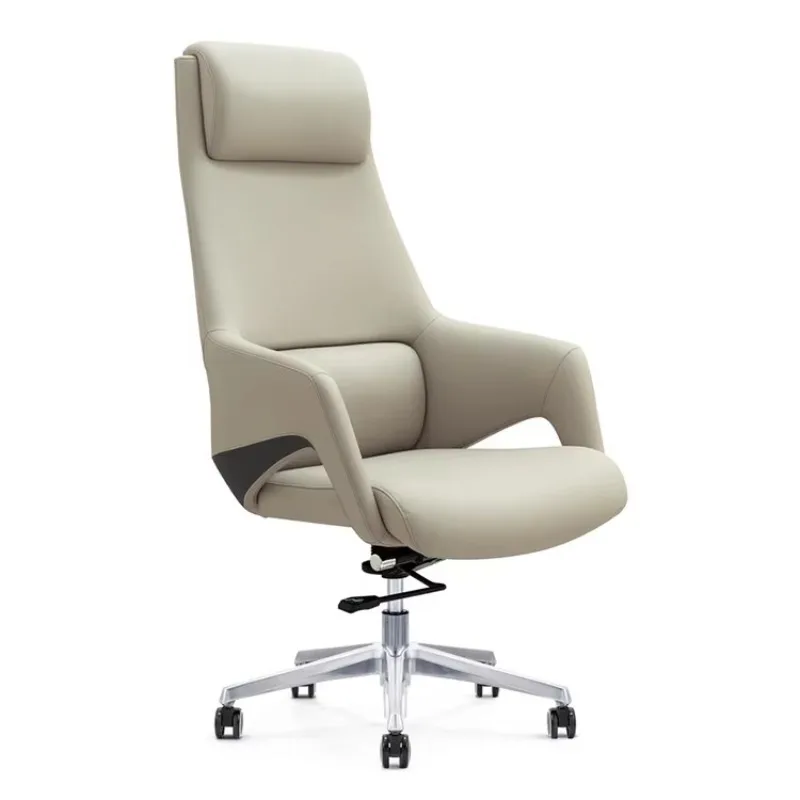 

Leather Executive Lift Chair Modern Design Foldable Luxury Office Chair with Ergonomic Swivel Seat Height Adjustable