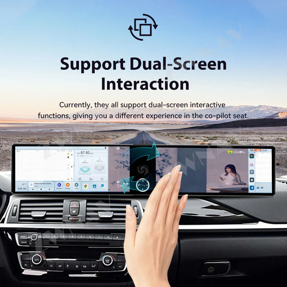 Car Radio Dual 12.3“ Screen For BMW 3/4 Series 2013-2017 NBT/EVO Navigation Wireless GPS  Player Stereo Multimedia Player