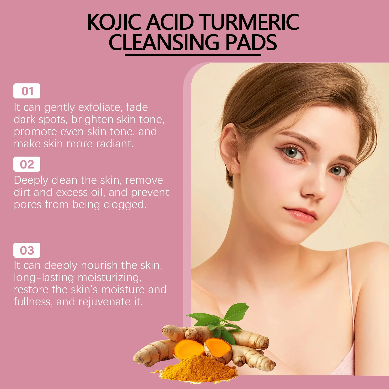 

Eelhope Turmeric Facial Cleansing Tablet Remove Dirt Lastng Smooth Skin Moisturizing Exfoliate Kojic Acid Face Oil Control Pads