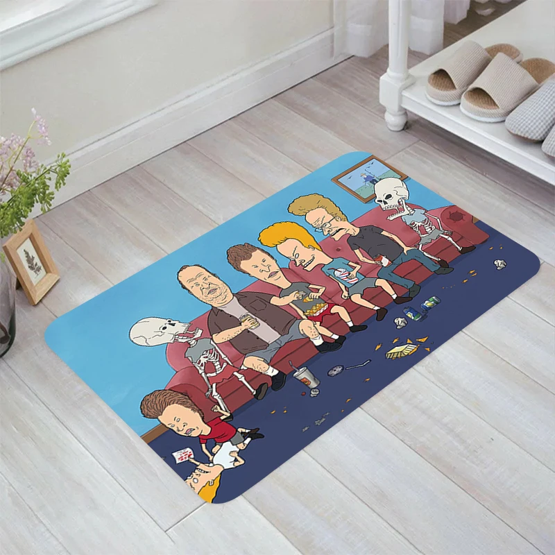 Doormat Entrance Door B-Beavis and Butt-head Floor Mat Balcony Kitchen Rug Home Carpets Aesthetic Room Decoration Rugs Foot Mats