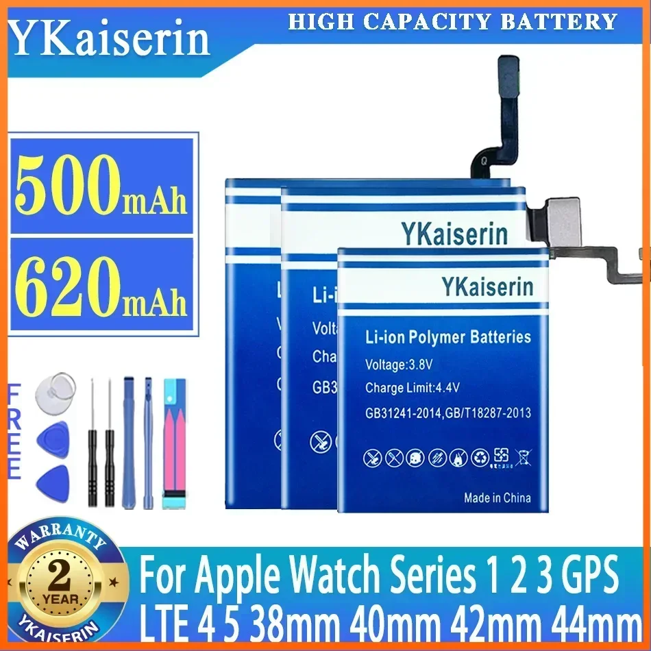 YKaiserin Battery For Apple Watch iWatch Series1 Series2 Series3 Series4 Series5 Series 1 2 3 4 5 GPS + LTE 38mm 40mm 42mm 44mm