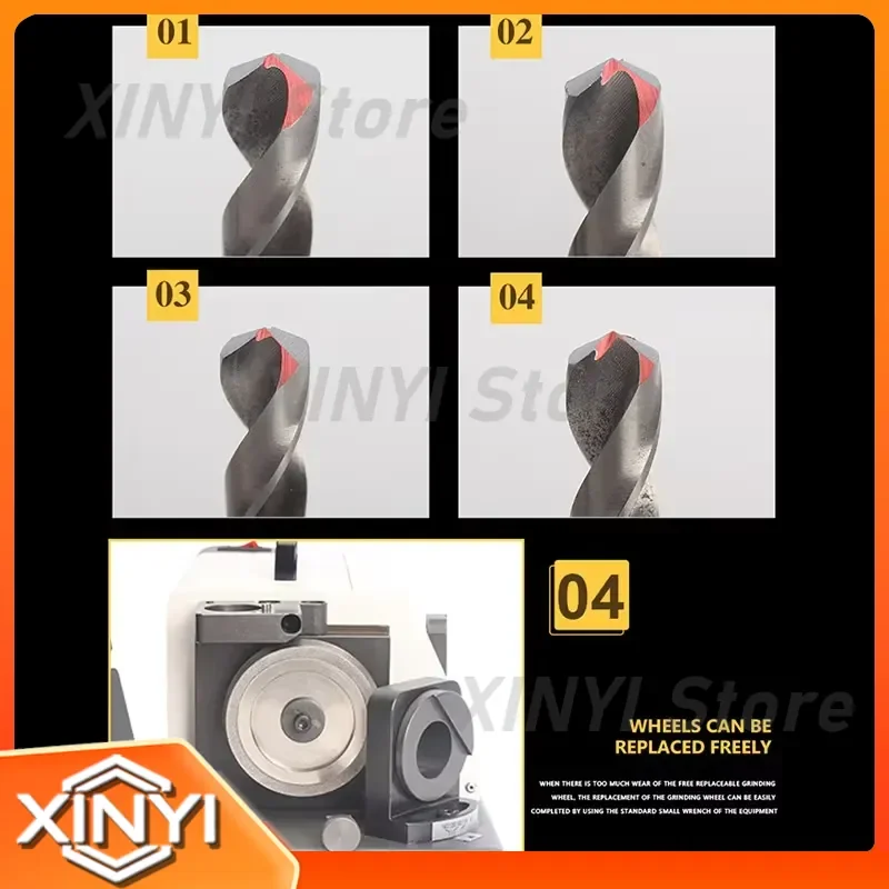 for Drill Bit Grinder 220V Drill Sharpener Machine with CBN or SDC Wheel Easier Operation