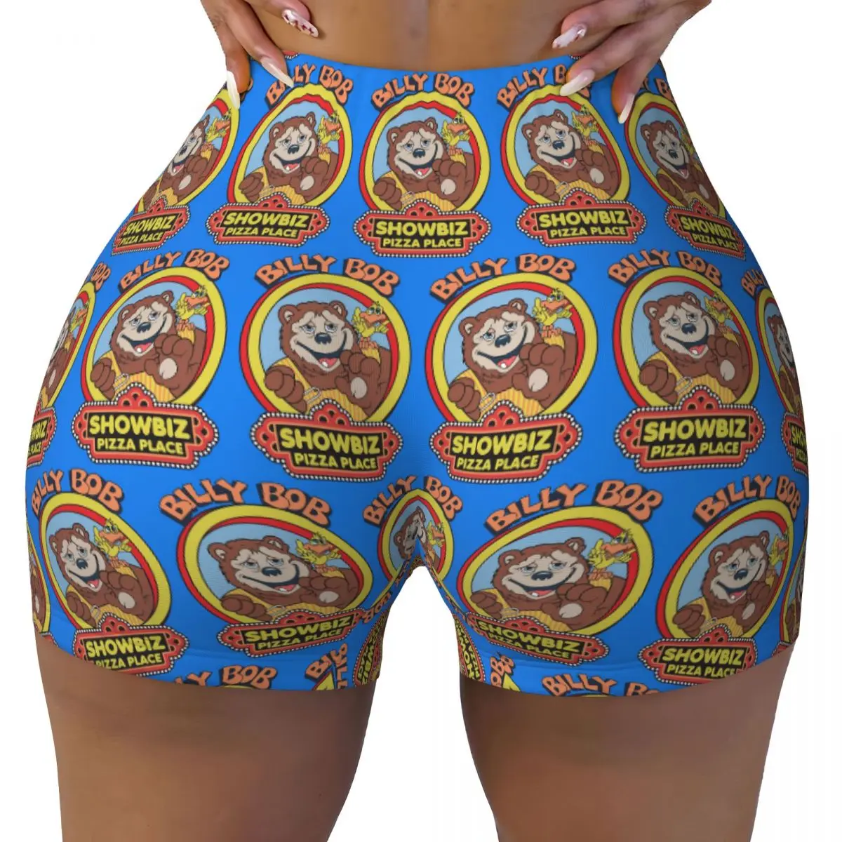 

Custom Showbiz Pizza Billy Bob Шорты для йоги Женские шорты для тренировок в тренажерном зале Беговые спортивные волейбольные байкерские шорты