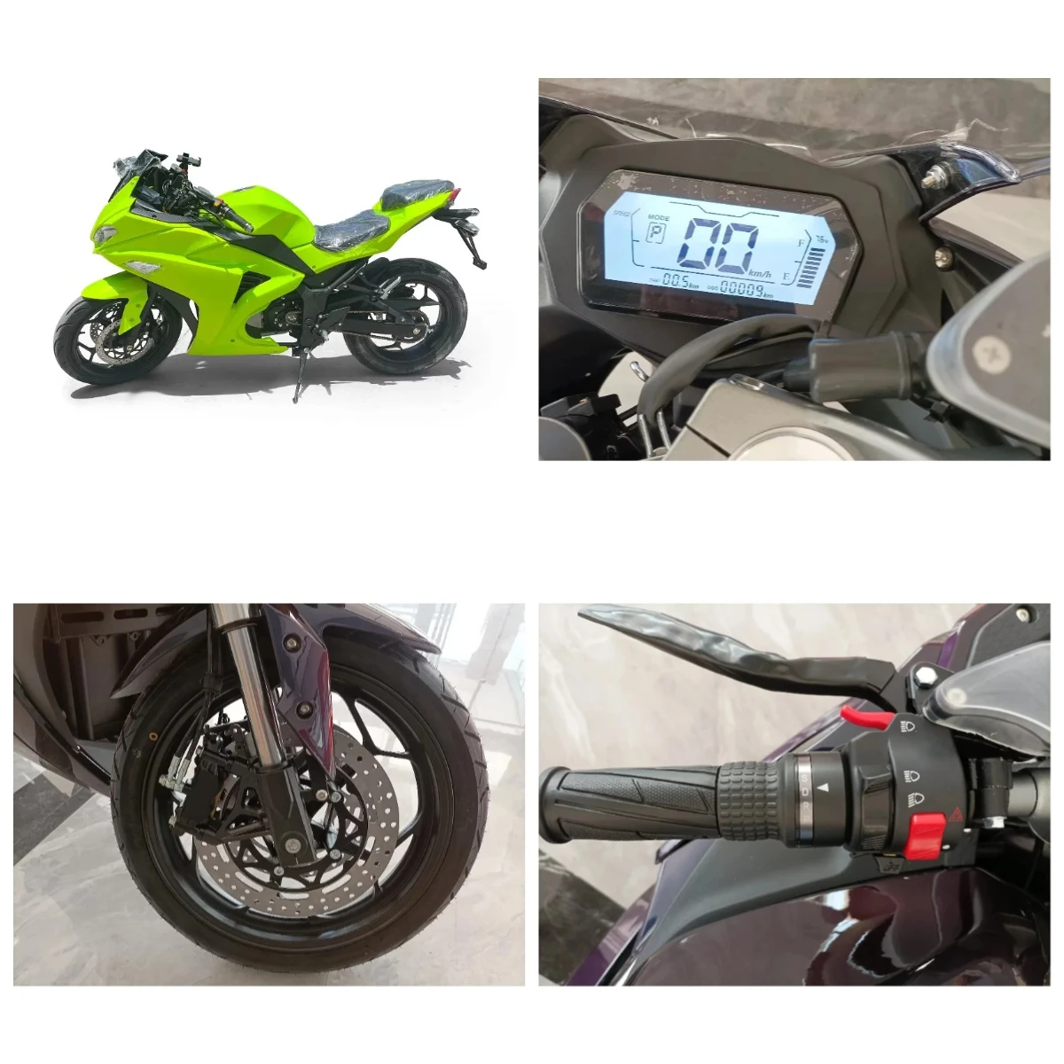2000/20000W Electric Motorcycle for Adults City Off Road Riding Bike 80km/h 80km Range Road Scooter