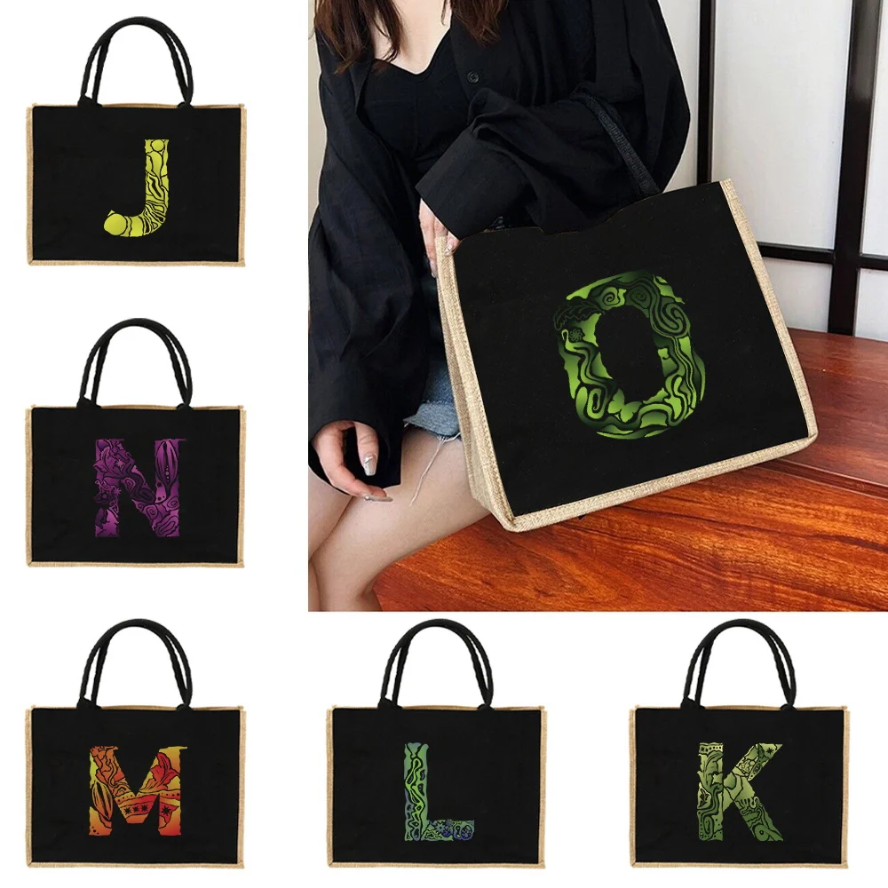 Fashion Engrave Image Letter Printing With Muted Outer Tone And Black Edge Trim For Daily Chores Leisure Travel And Short Breaks