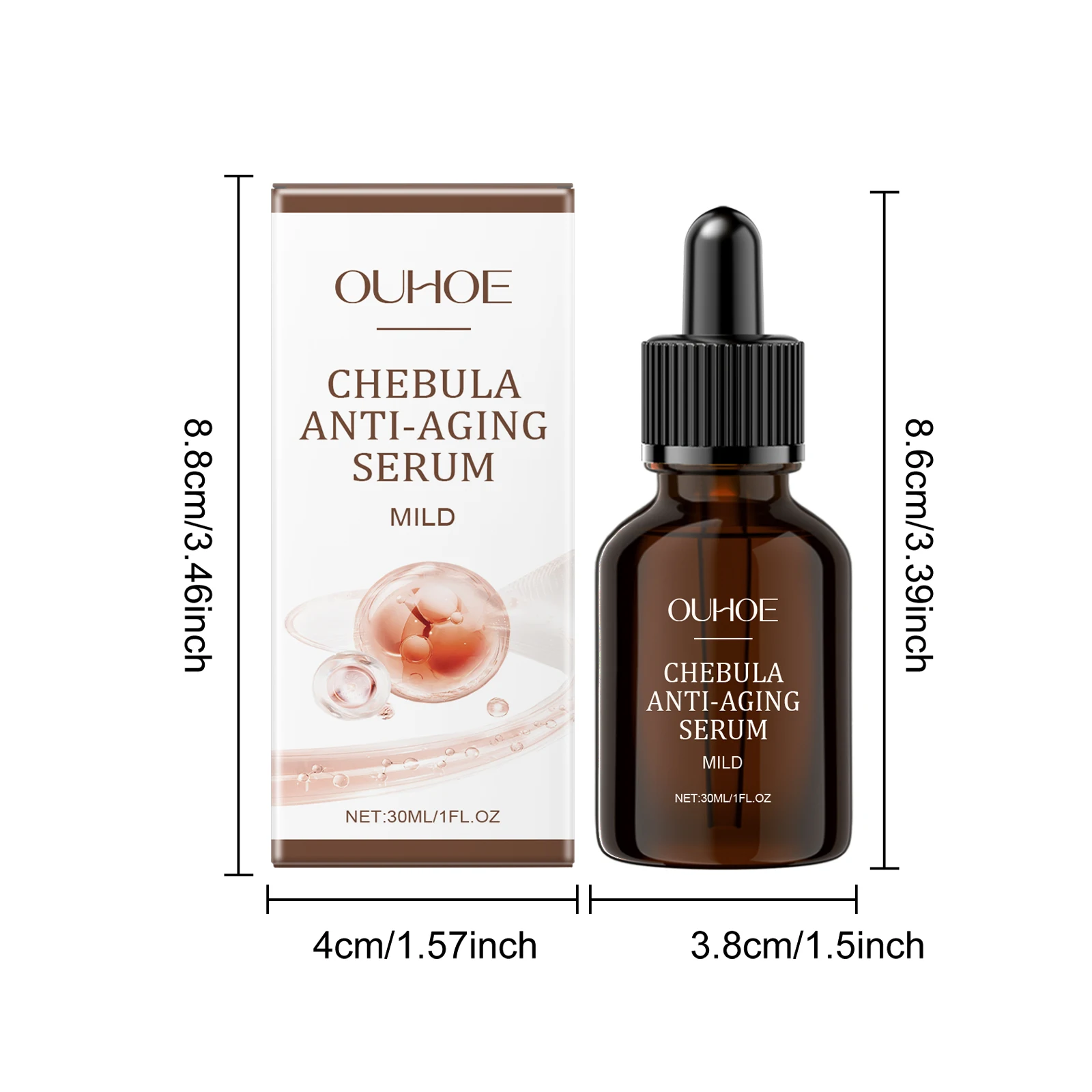 OUHOE Chebula Anti-Aging Serum: Whiten, Firm, Moisturize, Anti - aging, All Skin Types, Mild Formula