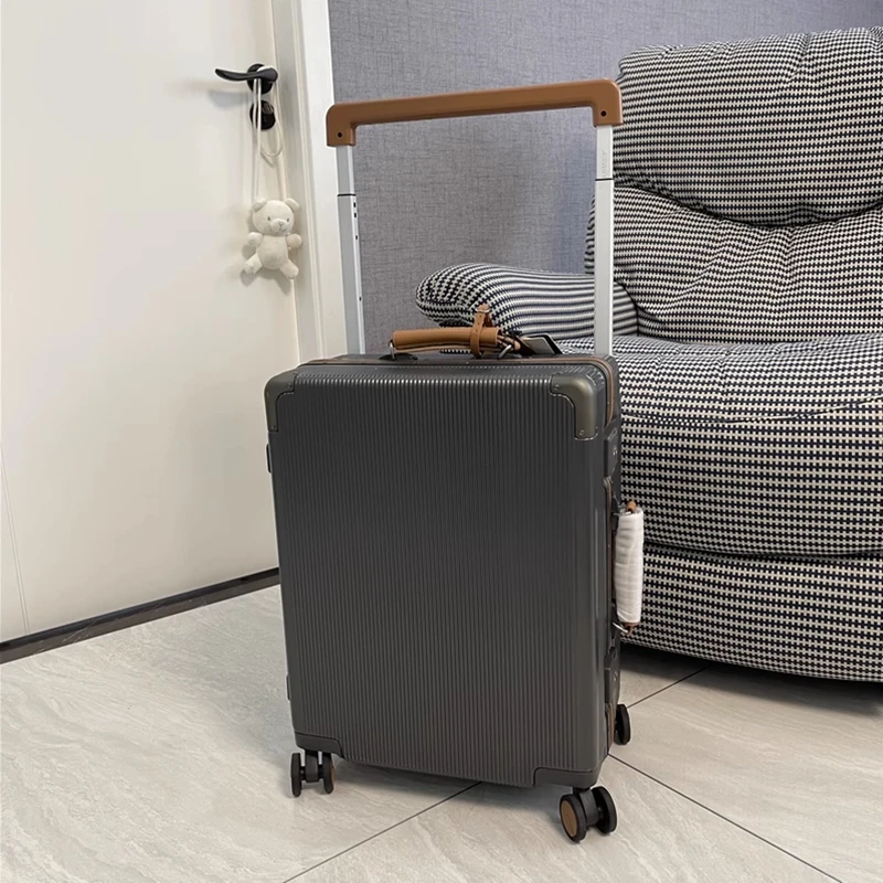 High-end fashion aluminum frame luggage export Japan super quiet universal wheel travel box 20 "men's and women's pull rod box