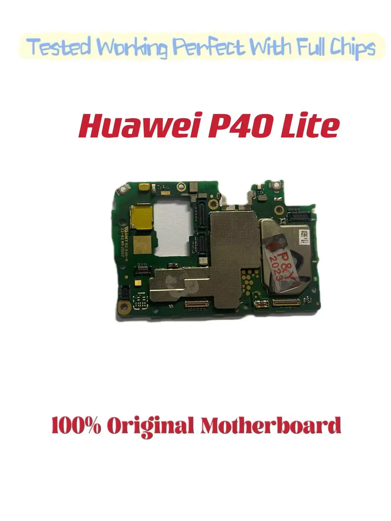 Original Unlocked Main Board For Huawei P40 Lite  Mainboard Motherboard Unlocked With Chips Circuits Flex Cable