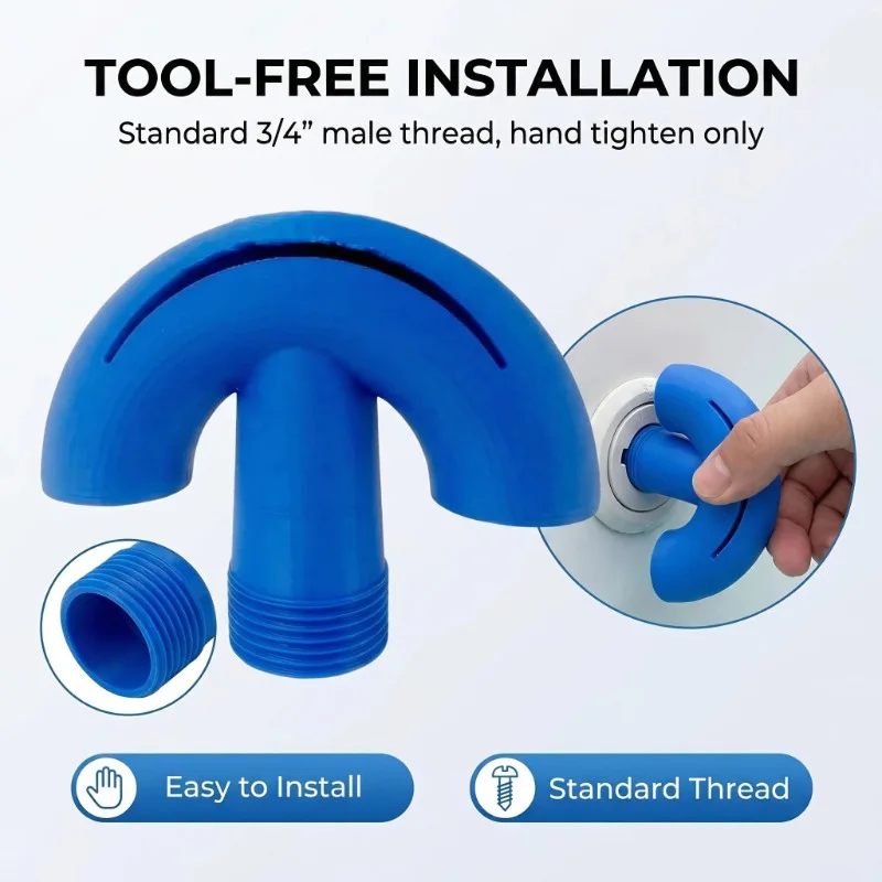 3/4 Inch Pool Fountain Aerator Spray Head Universal Above Ground Pool Waterfall Attachment Cooling Jet Spray for Inground Pools
