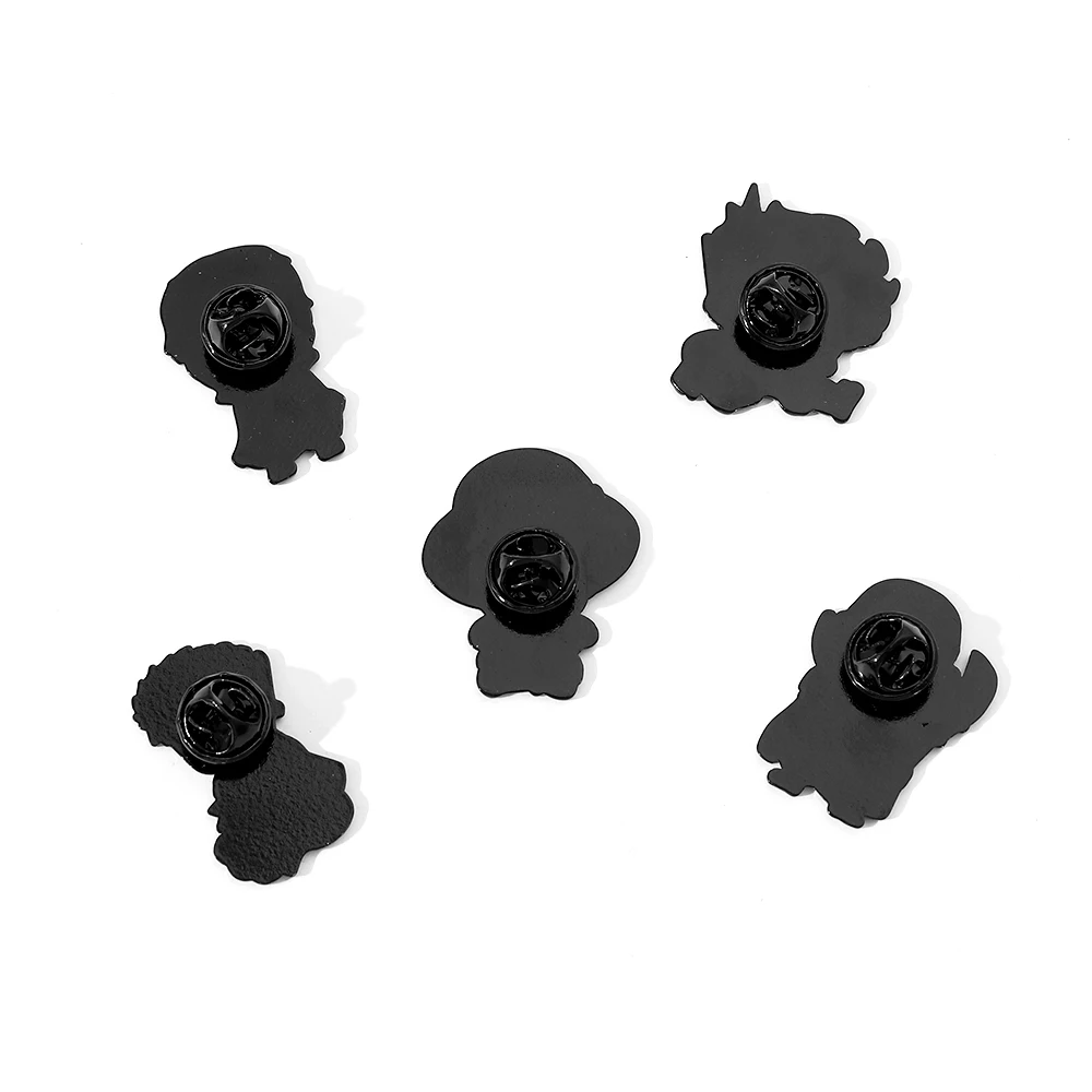 5 Pcs Personality Brooch Cute Whitebeard Luffy Zoro Shanks Enamel Pin Metal Badge Jewelry Backpack Clothing Accessories Gift view 2