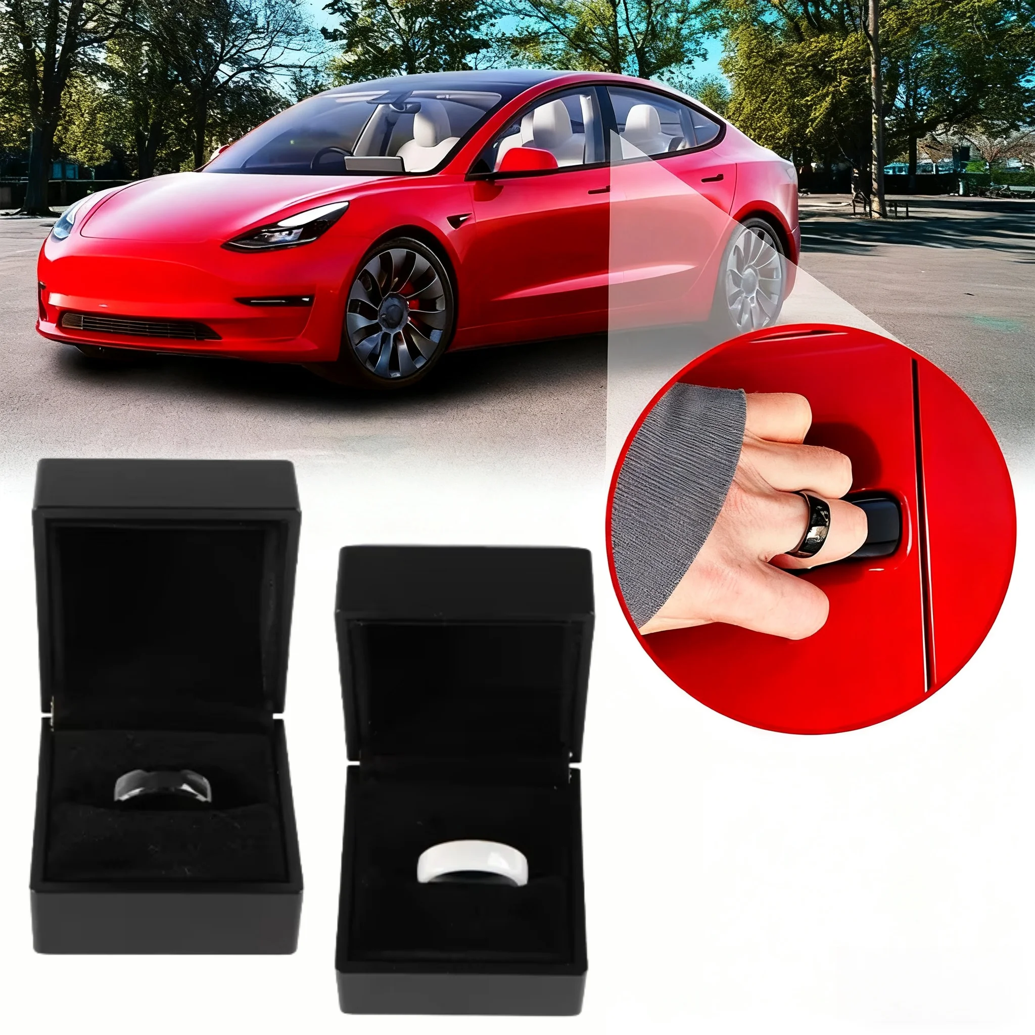 

RFID-кольцо-ключ из керамики для Tesla: аксессуар для Tesla Model 3/Y и S/X (после 2021 г.), замена брелока и ключ-карты, открывание двери