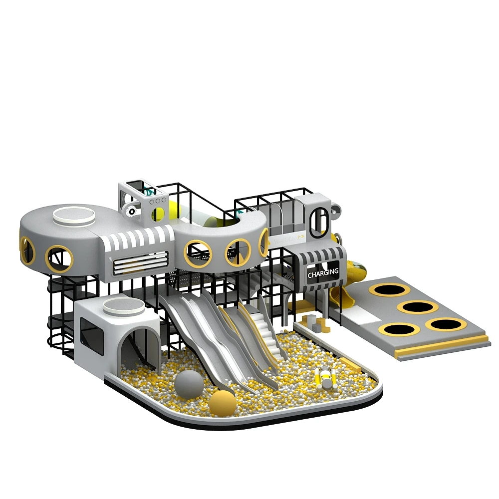 معدات ملعب داخلية تجارية، منطقة لعب ناعمة، شرائح للتعليم المبكر لترفيه مركز رياض الأطفال #4