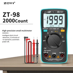 ZOYI Digital Multimeter Ammeter Voltmeter Resistance Frequency backlight Meter voltage Diode Frequency ZT98 ZT100 ZT101 ZT102