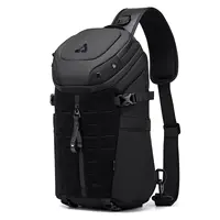 Bolso bandolera antirrobo, mochila cruzada de hombro, bolso de pecho impermeable con puerto de carga USB, mochila informal ligera