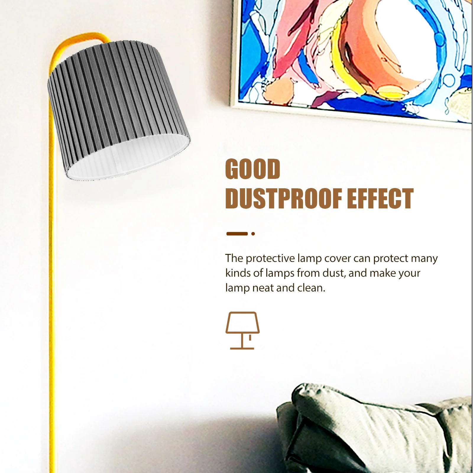 

Cloth Lampshade Drum Shape Table Lamp Cover Replacement Stylish Home Accessory Soft Warm Light Easy to Dissemble Shade