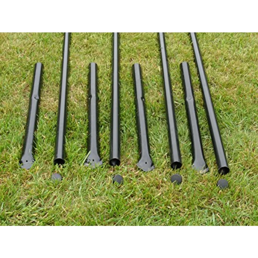 

8-футовая стойка для забора Ultra Deer с рукавом — 4 упаковки из черной стали, прочная устойчивая к атмосферным воздействиям конструкция для защиты сада и двора на открытом воздухе