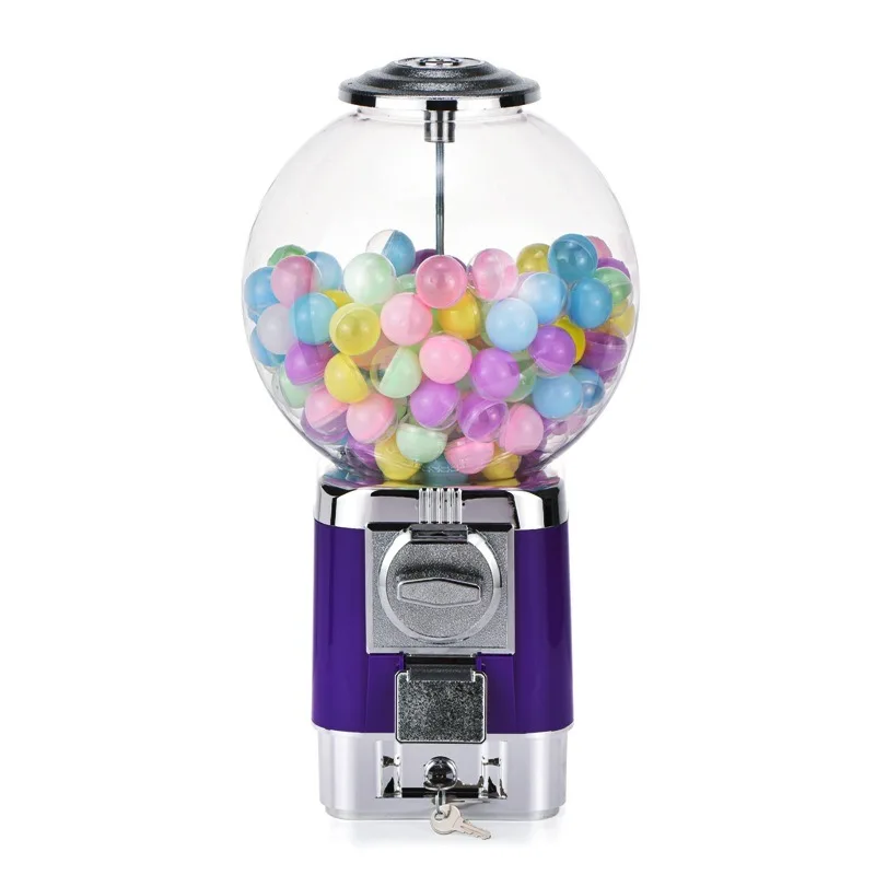 32MM Mini Tabletop Gashapon Machine Round Candy Dispenser Coin Operated Prize Game Machine with 100 Gashapon Capsules