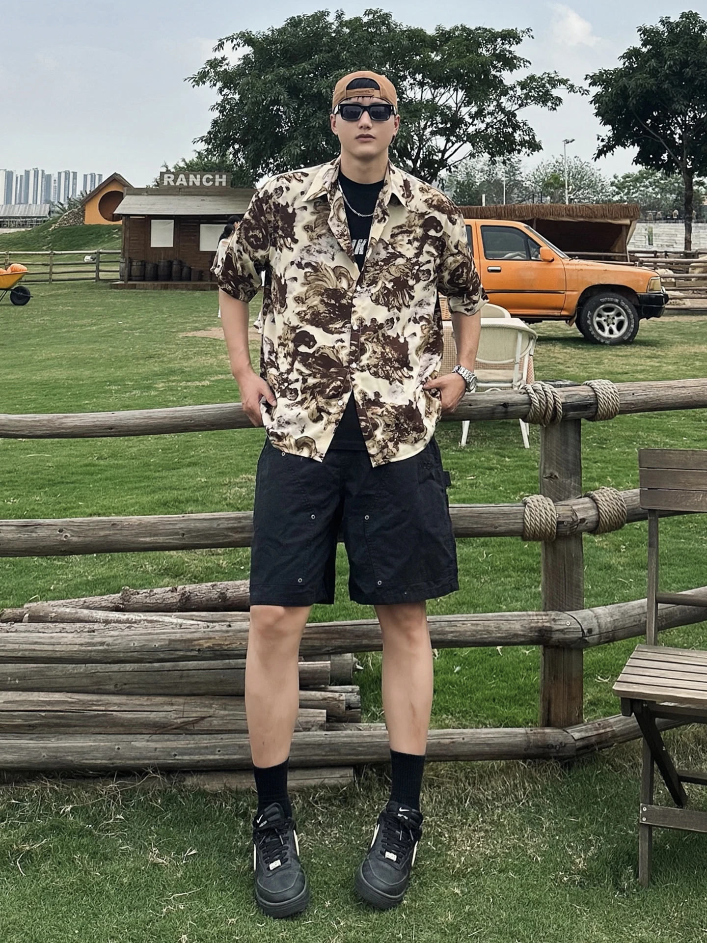 

Мужские летние свободные прямые шорты Bla Rivet Workwear в американском повседневном стиле, дышащие, удобные, для подростков