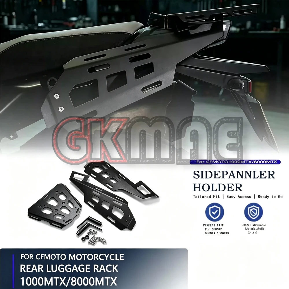 For CFMOTO 800MTX 1000MTX Motorcycle Rear Luggage Rack, Rear Rack Trunk Support Bracket Side Bag Holder Saddlebag Support