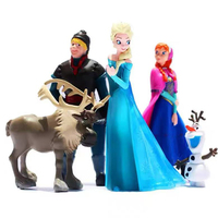 5pcs/Set Frozen The Snow Queen Princess Anna Elsa Action Figure Kristoff Sven Olaf PVC Model Collection Christmas Birthday Gift