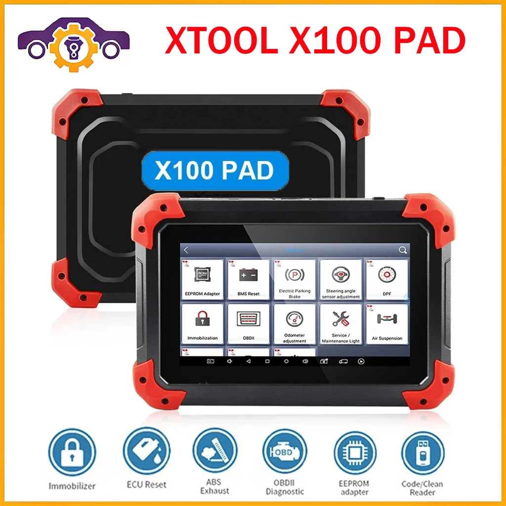 2024 XTOOL X100 PAD Car Key Programmer OBD2 Scanner With Oil Rest Tool Odom-eter Adjustment&IMMO EPB DPF BMS 24 Reset Function