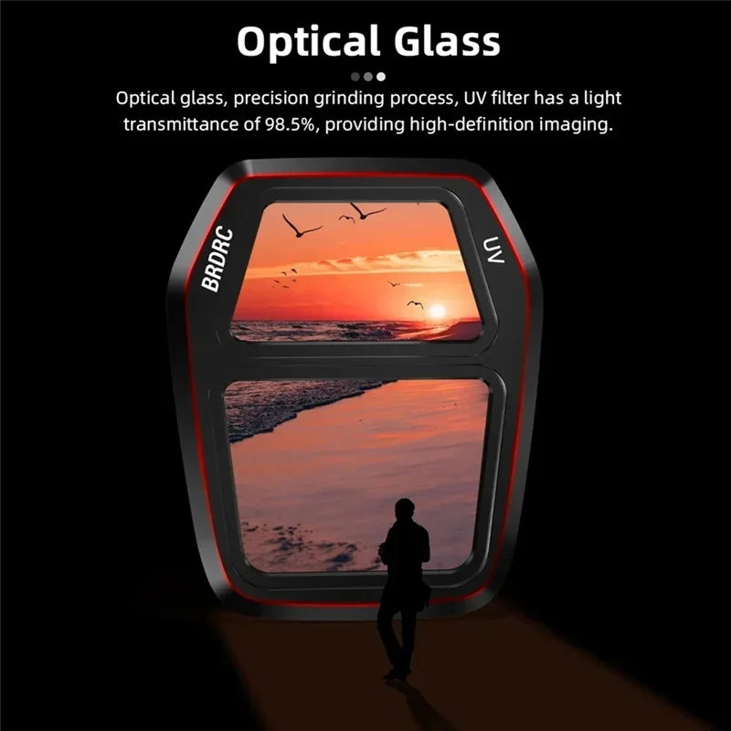 

BRDRC For DJI Air 3S Filter 3-Piece Set (UV+CPL+ND16) HD Optical Glass Filter Set Lens Filter