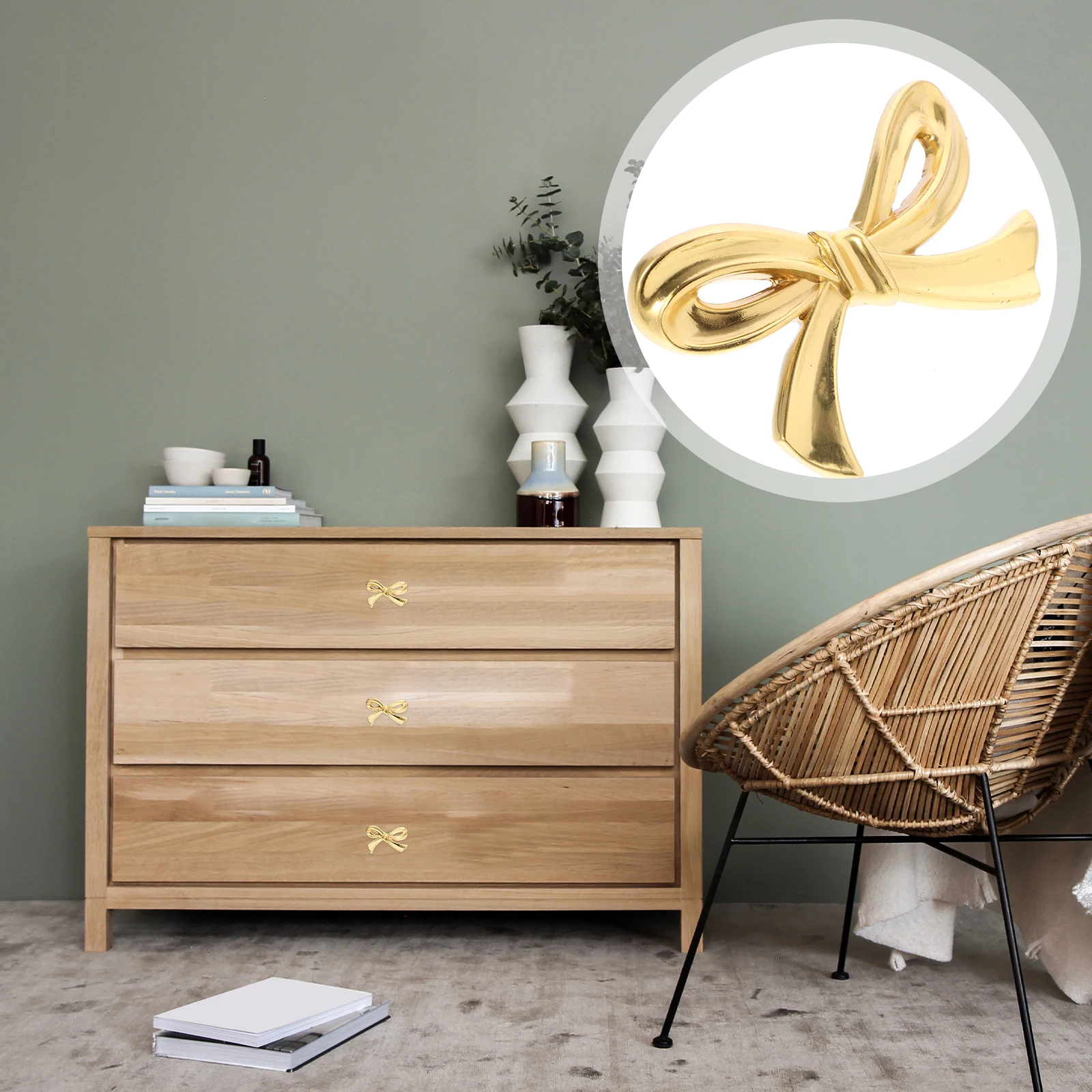 

Brass Handle Cabinet Knob Vintage Drawer Wardrobe Pull Cupboard Furniture Door Kitchen Bedroom Office Modern Style