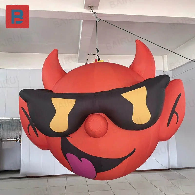 

Inflatable monster head, with blower, cartoon monster head, outdoor shopping mall square event advertising banner stickers