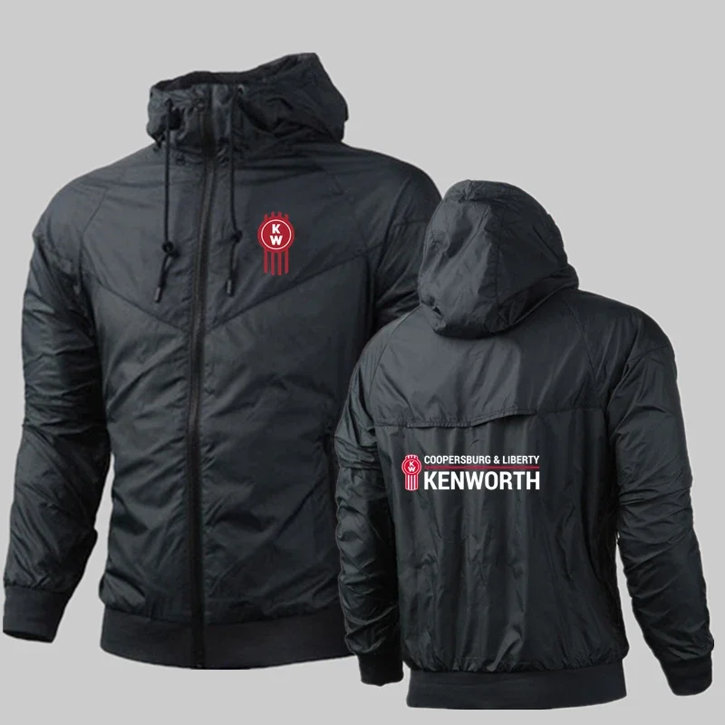 2024 Selling New Kenworth Logo Print Custom Made Men Zipper Hoodie Jacket Cotton Quick Dry Hooded Casual Hip Hop Man Sportswear