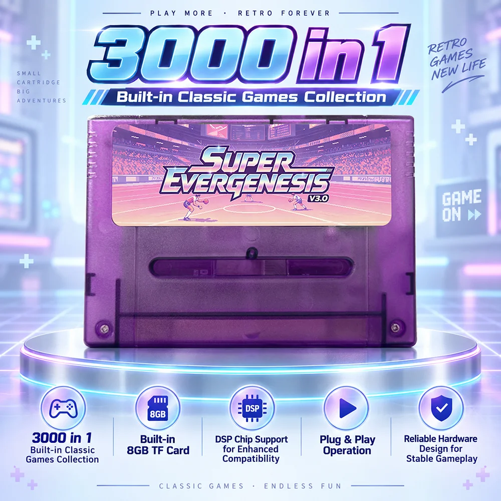 Cartucho Super Drive 3000 em 1 para SNES e Super Famicom